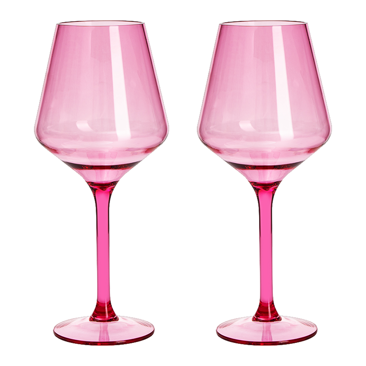 Saint Tropez Acrylic Stemmed Wine Glassware, Set of 2