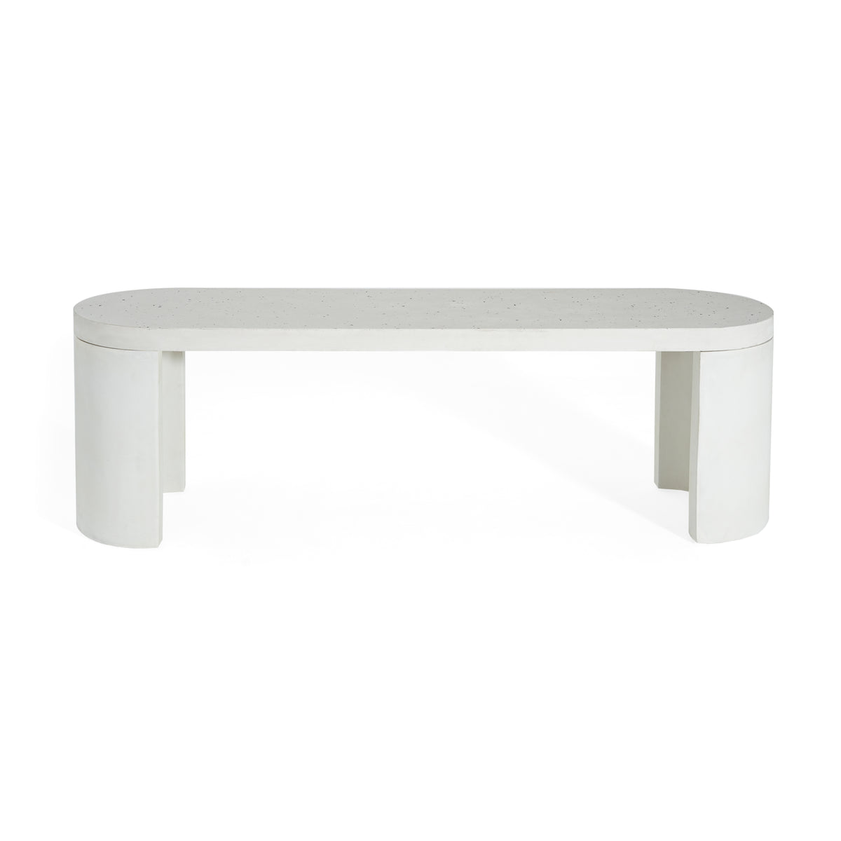 Ellis Oval 60" Modern Outdoor Concrete Dining Bench