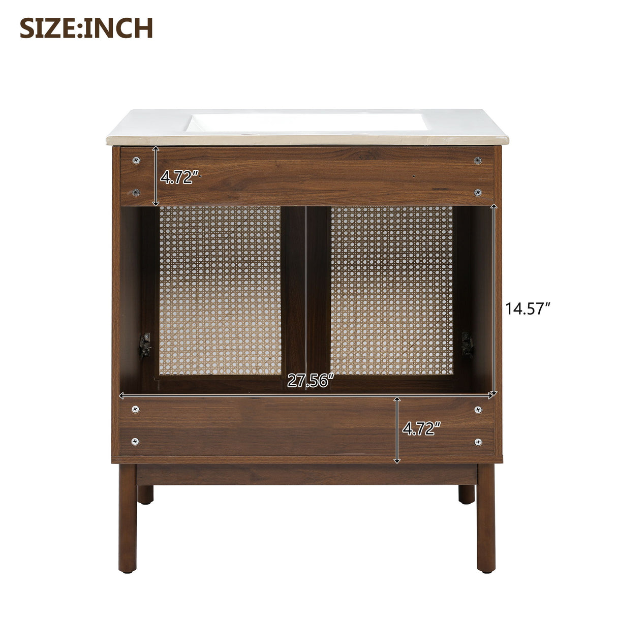 Bathroom Vanity Cabinet With Doors, Soft Close Design