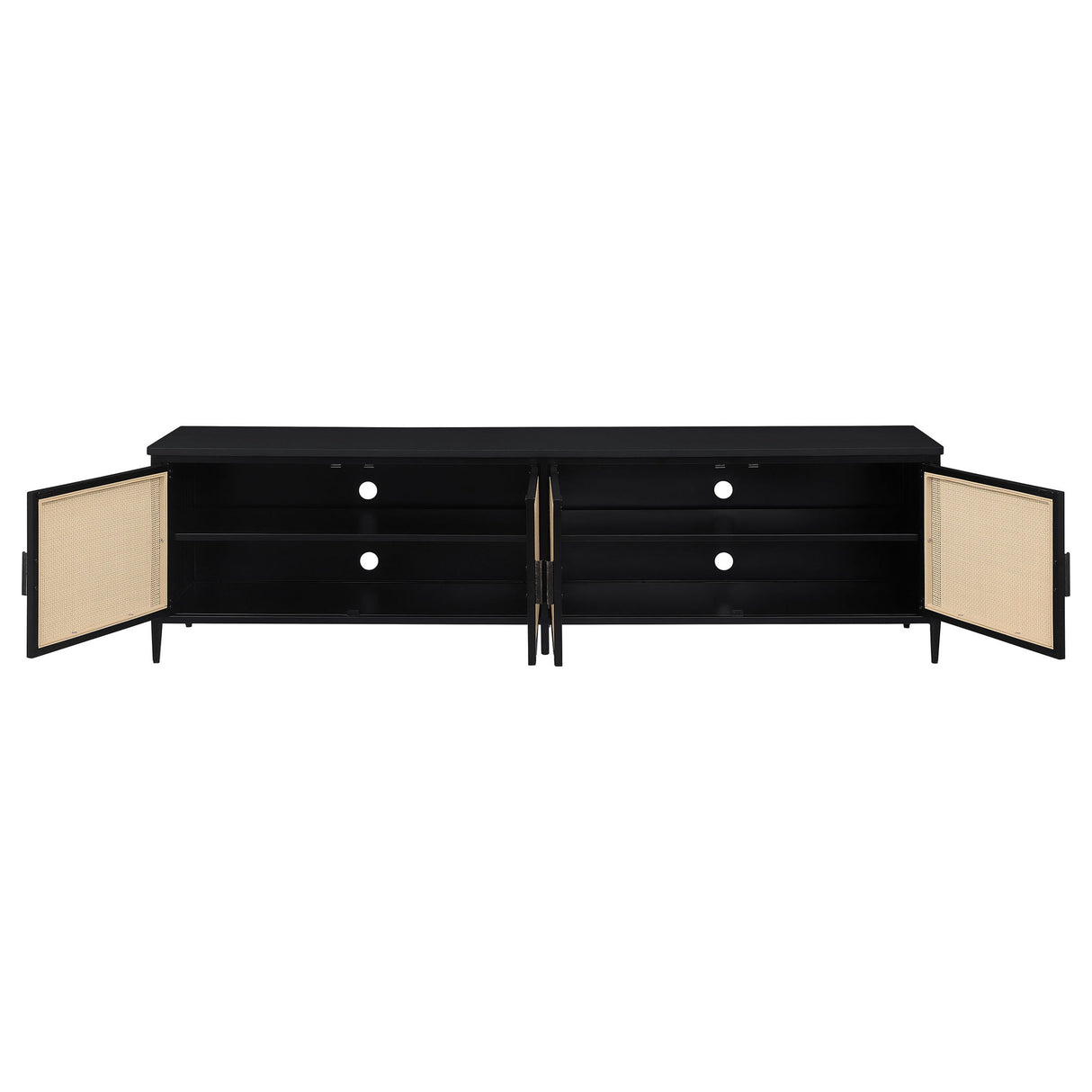 Kenneth - 4 Door TV Stand - Black