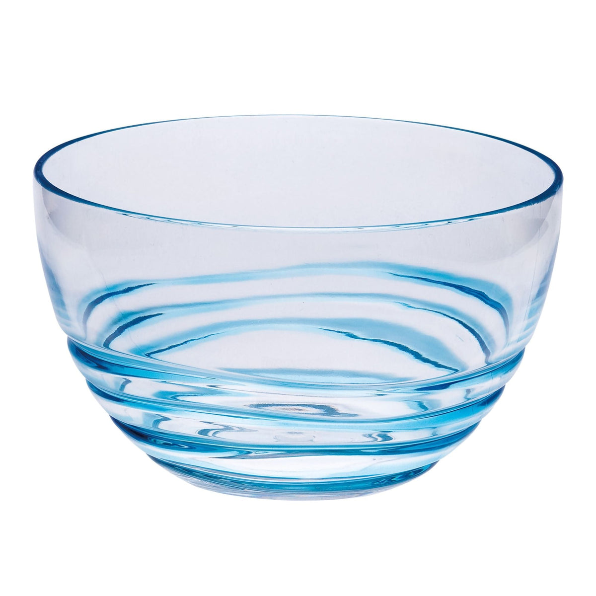 California Drinkware Swirl Acrylic Serving Bowls with Unbreakable Design in Light Blue