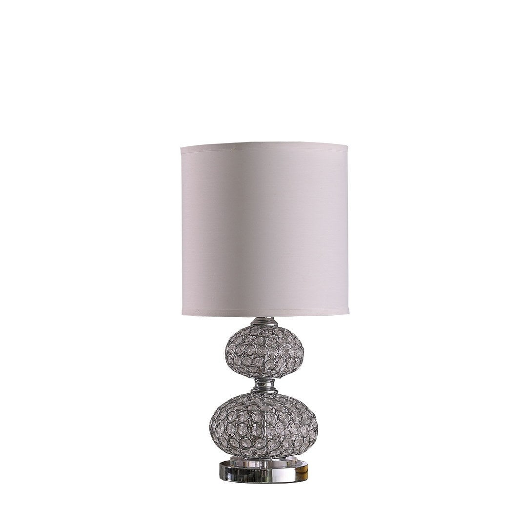 California Home 24" Chrome Filigree Cage Table Lamp with Acrylic Beads - view 4