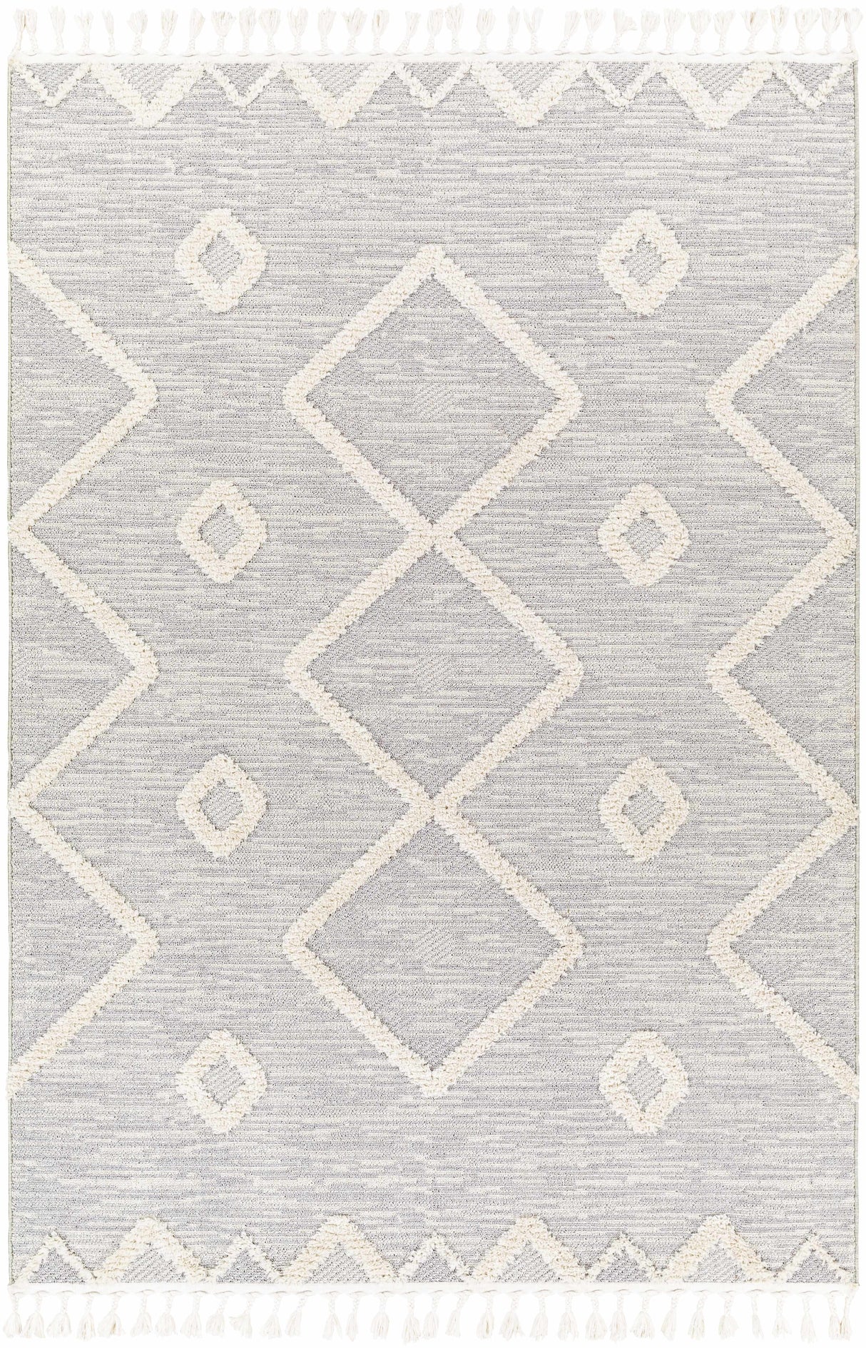 Cauldwell High/Low Pile Rug with Tassels - Clearance