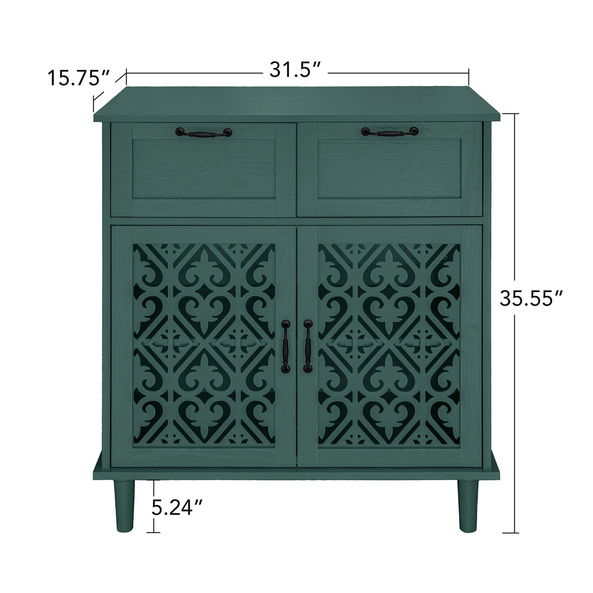 2 Door 2 Drawer Elegant Cabinet