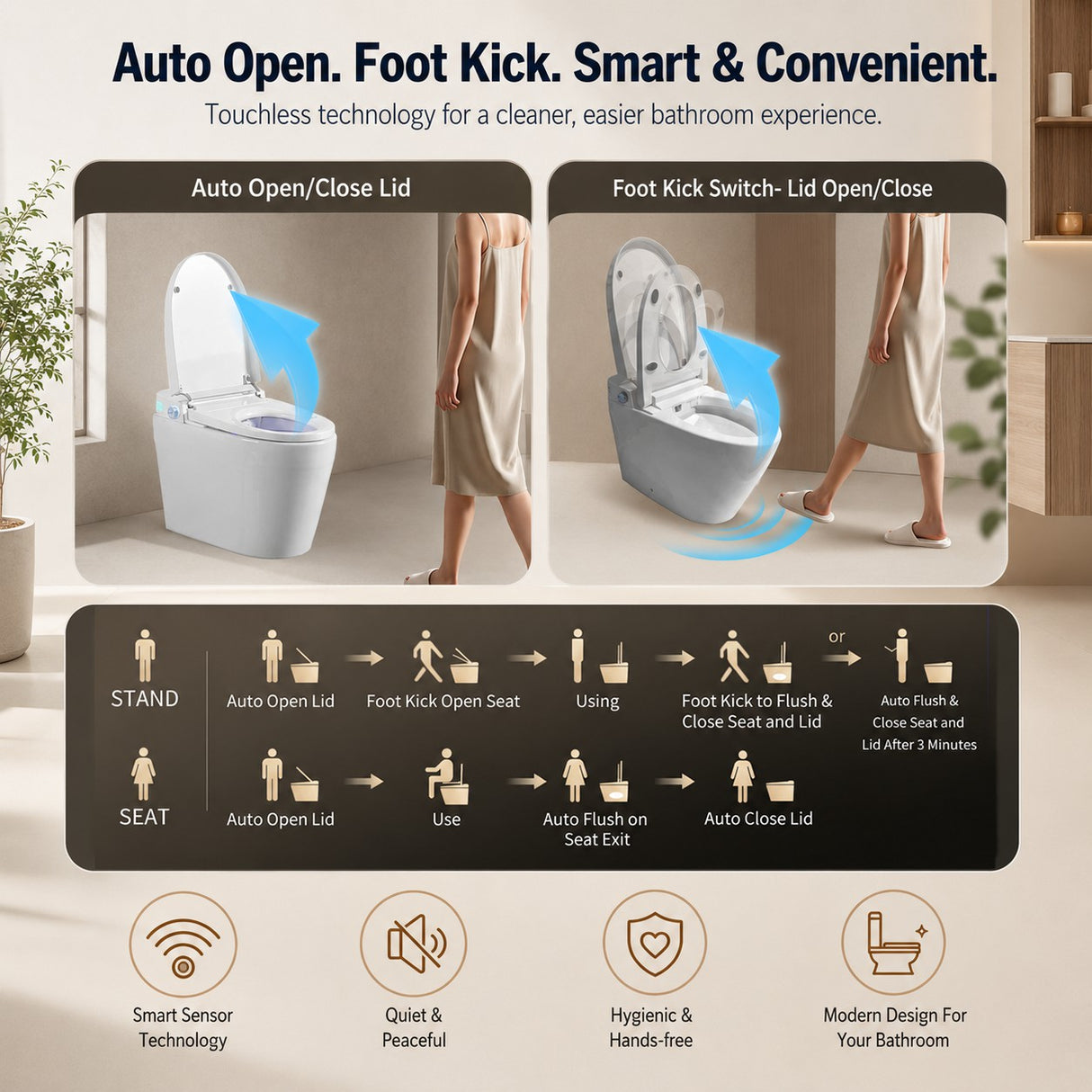 Smart Toilet With Bidet Built In