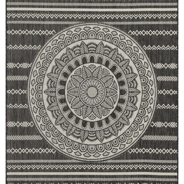 Sunshine - 5'3" X 7'3" Indoor, Outdoor Area Rug - Anthracite - Polypropylene