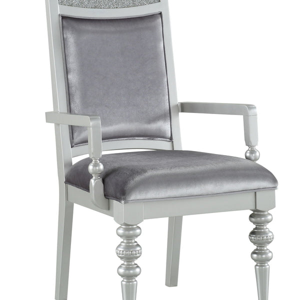 Maverick - Arm Chair (Set of 2) - Silver - Best Buy Furniture