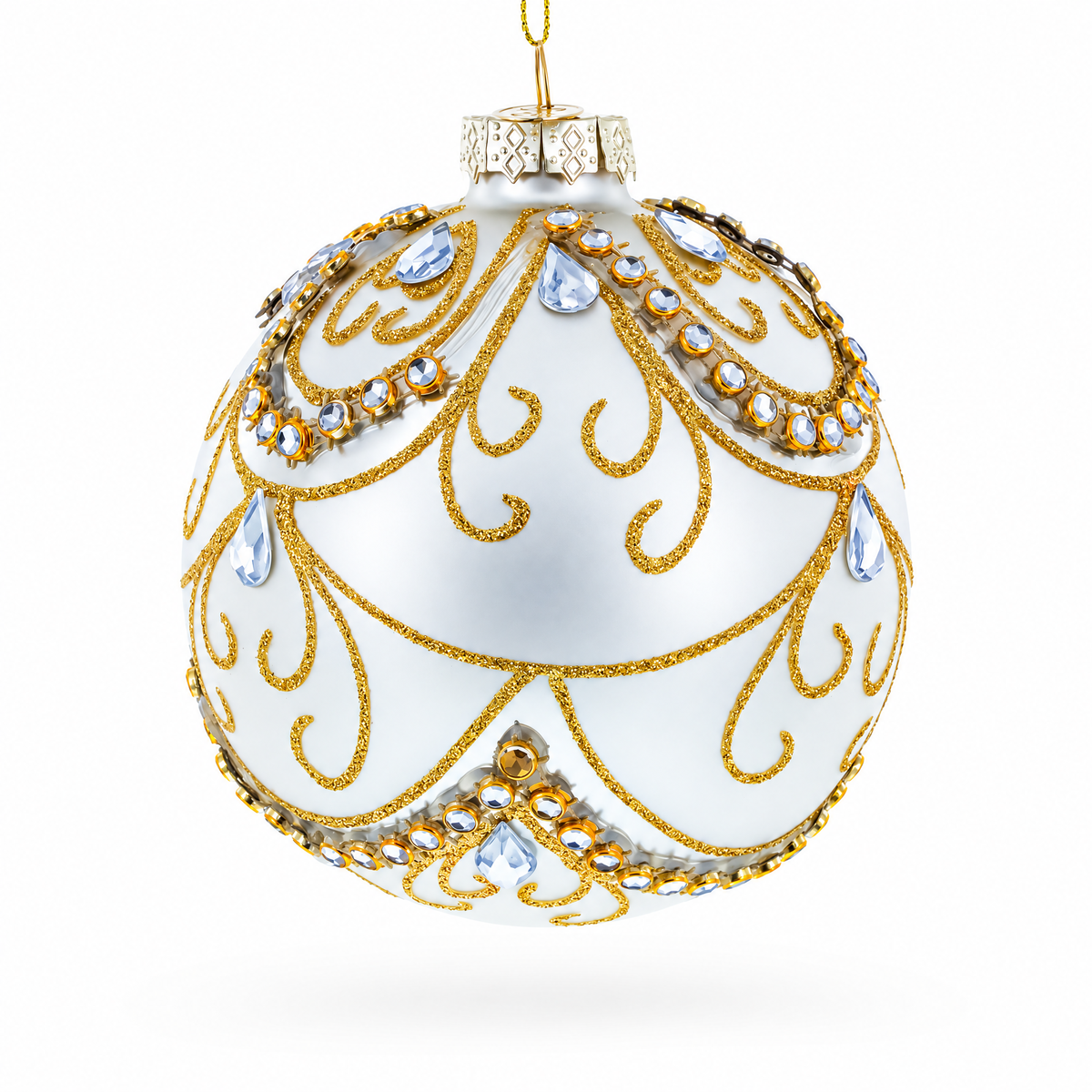 Victorian Jewels Glass Ball Christmas Ornament
