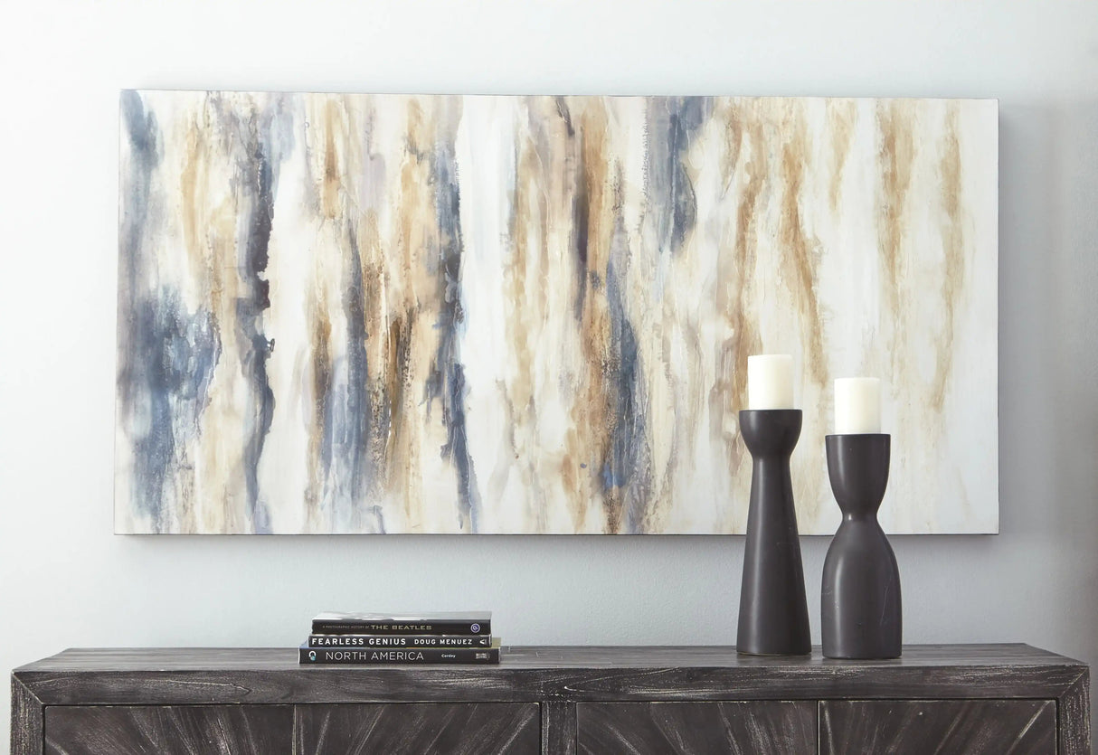 Joely - Wall Art - Blue / Tan - Best Buy Furniture
