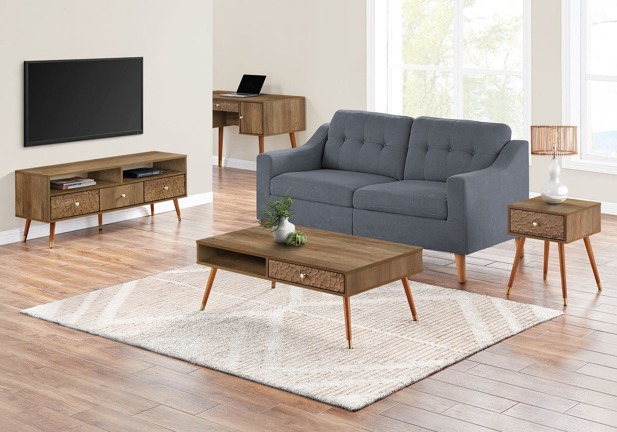Coffee Table, Accent, Cocktail, Rectangular, Storage, Living Room, Wood Legs, Mid Century - Walnut - Best Buy Furniture