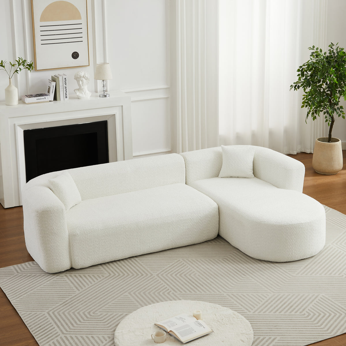 109.4" Modular Sectional Sofa in Beige