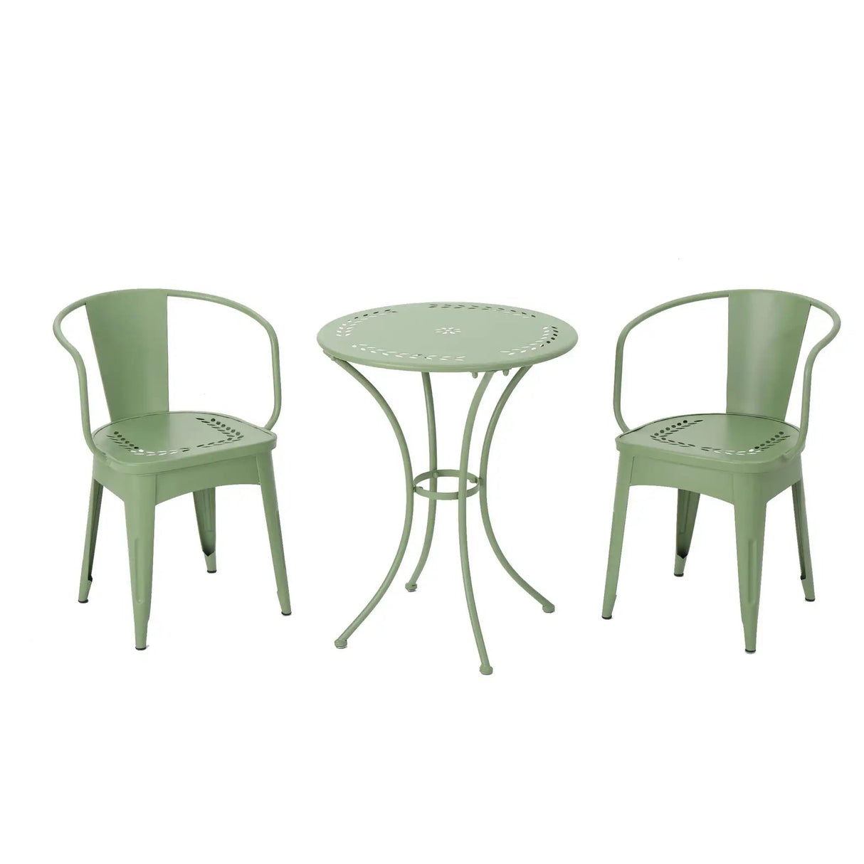 Ambrosia - 3 Piece Bistro Set With Leaf Motifs Top And Seat - Best Buy Furniture