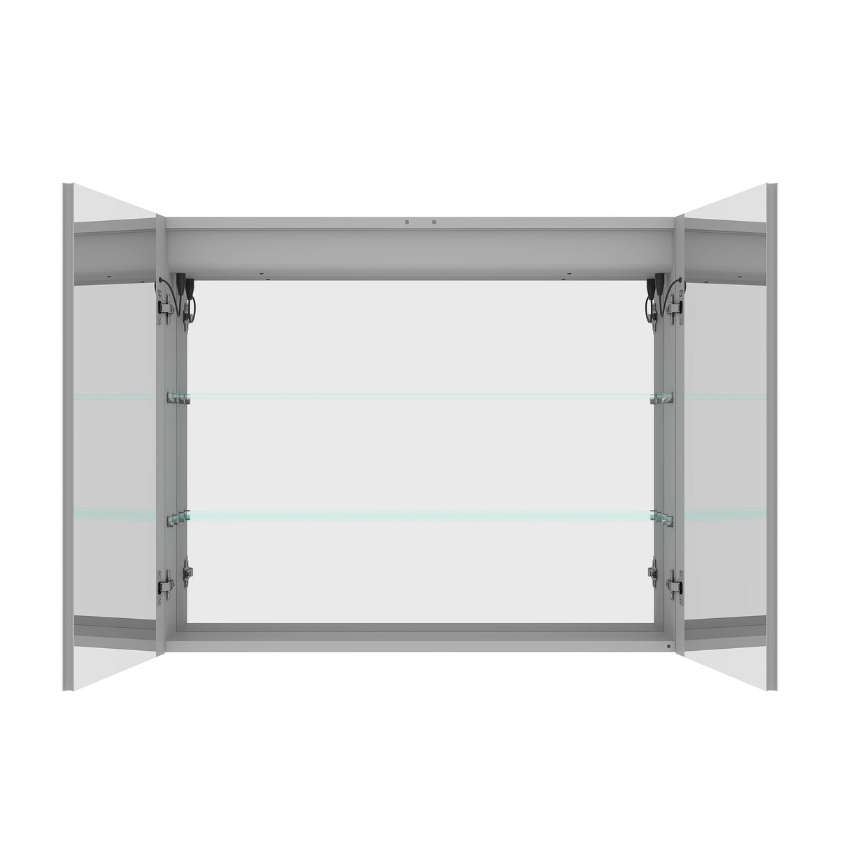 LED Medicine Cabinet With Mirror, Double Door With Defogger, Dimmer, Surface Mount