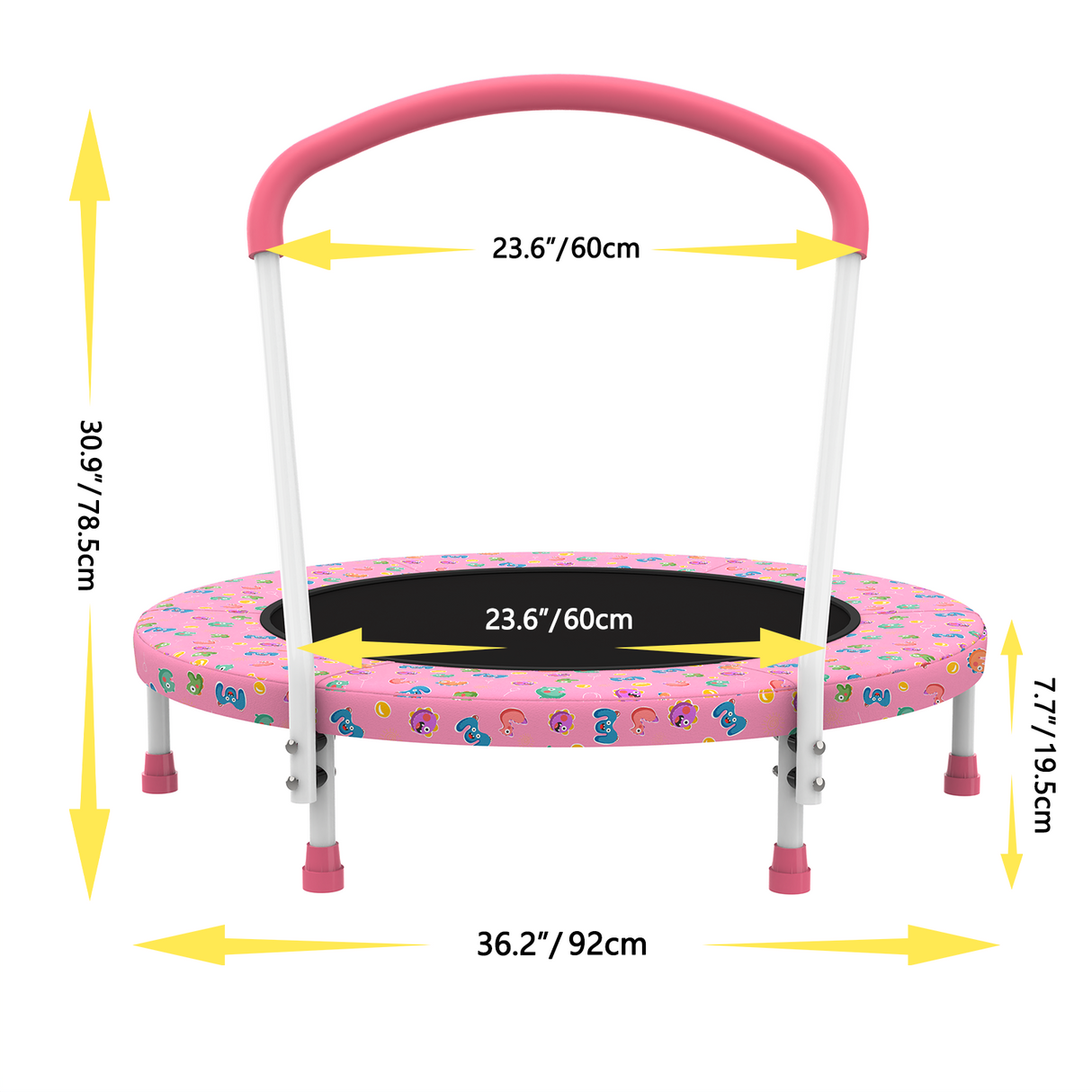 36-Inch Mini Trampoline for Kids Ages 1-6