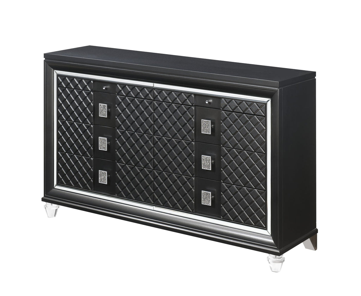 Sawyer - Metallic Dresser - Gray - Best Buy Furniture