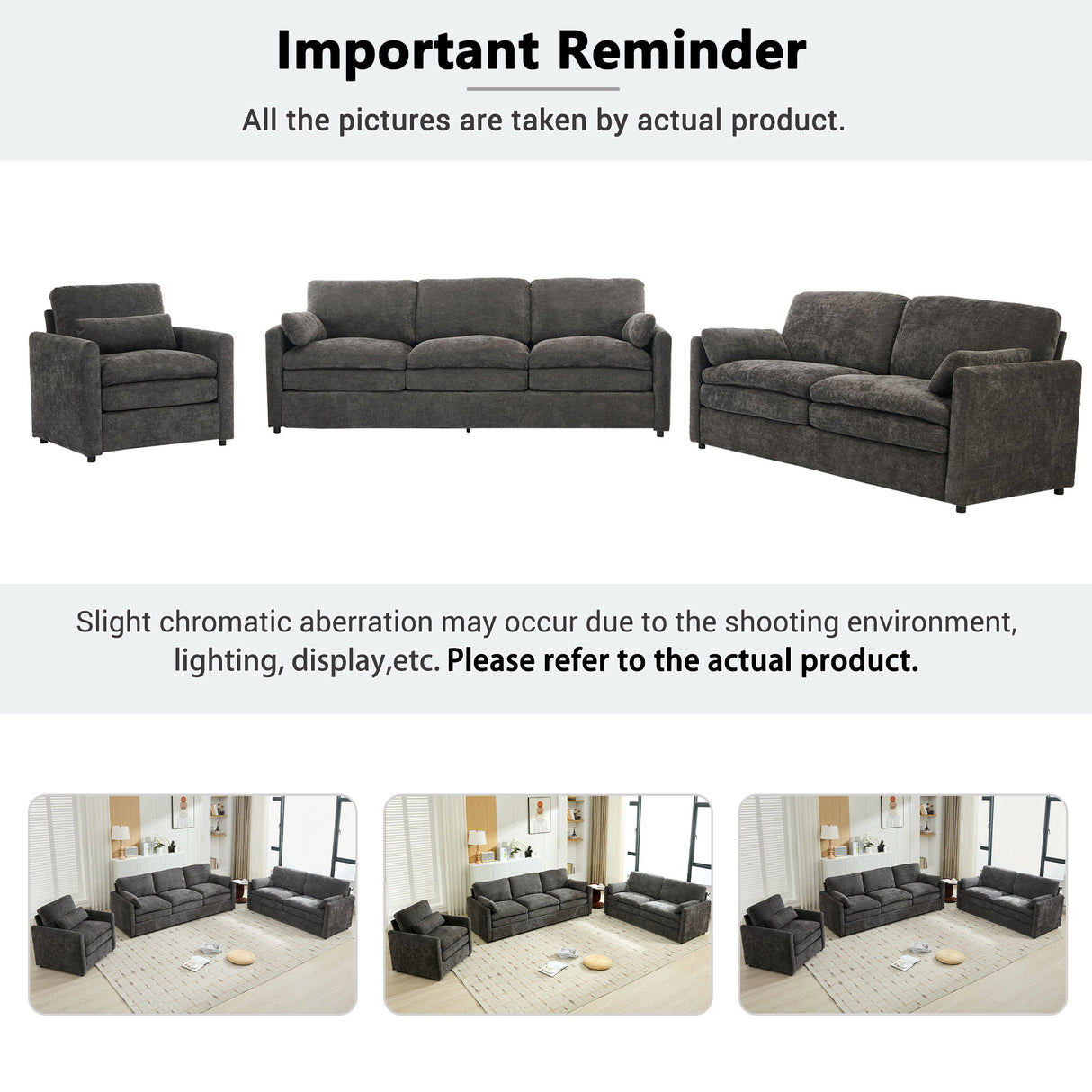 Cozy Sofa Set Oversized Comfy Cloud Sofa With Double Cushion
