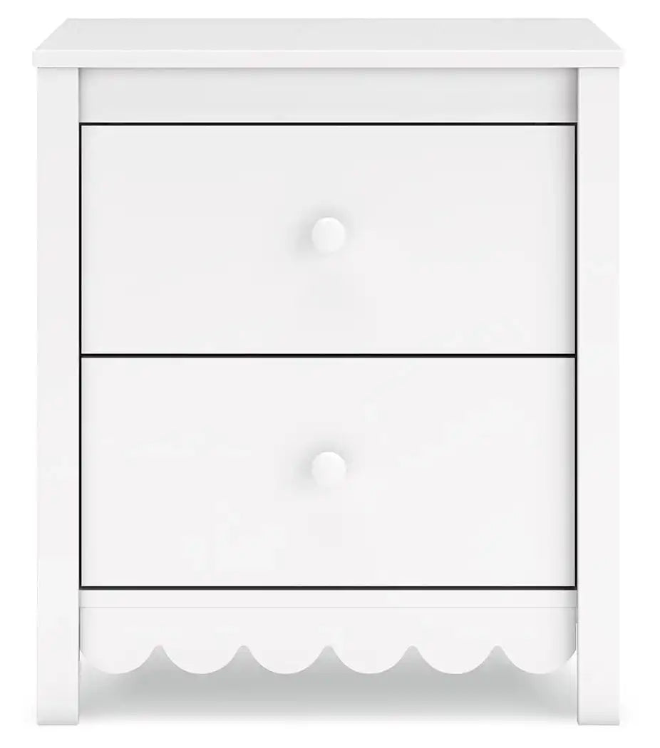 Hallityn - Two Drawer Night Stand - White - Best Buy Furniture
