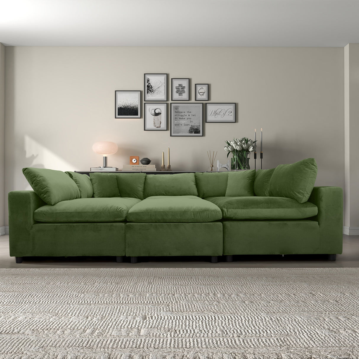 Hayward Olive Sectional Sofa