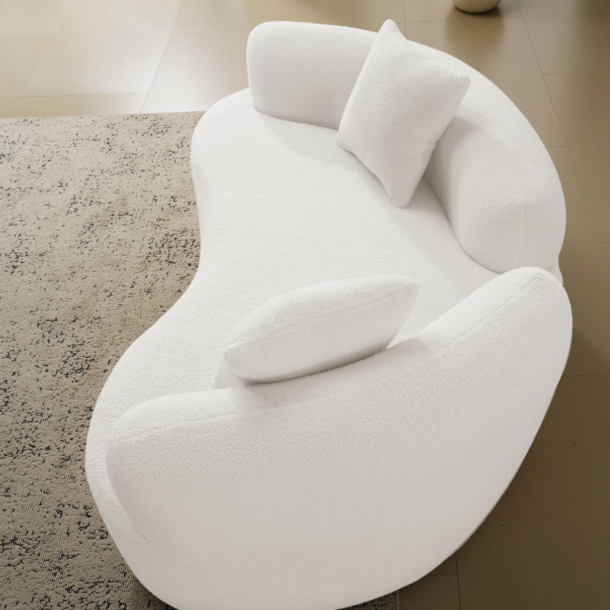Modern Curved Loveseat