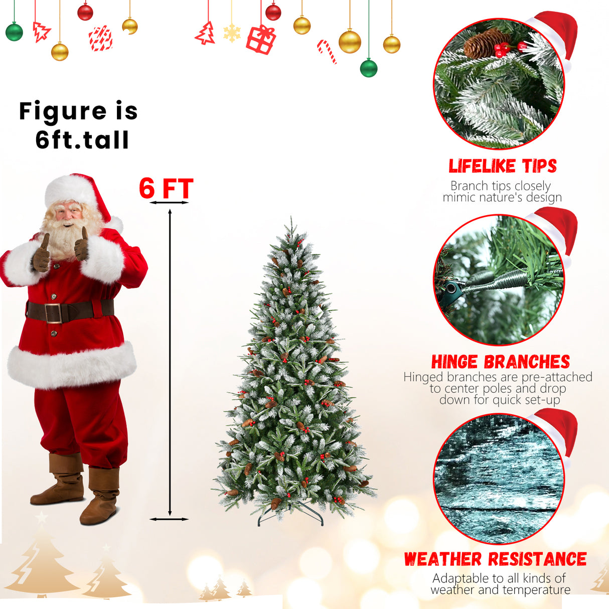4FT Christmas Tree with 747 Tips