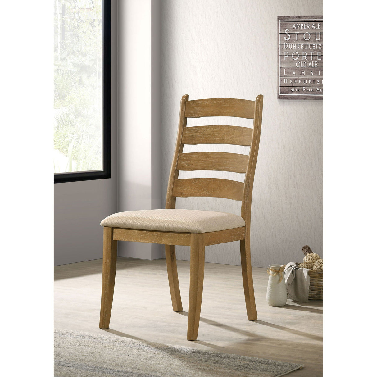 Sammy - Dining Side Chair (Set of 2) - Brown / Beige