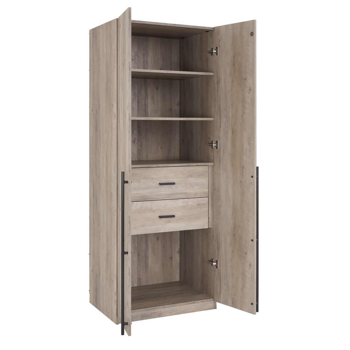 Lee - Free Standing Wardrobe Closet With Drawers And Shelves