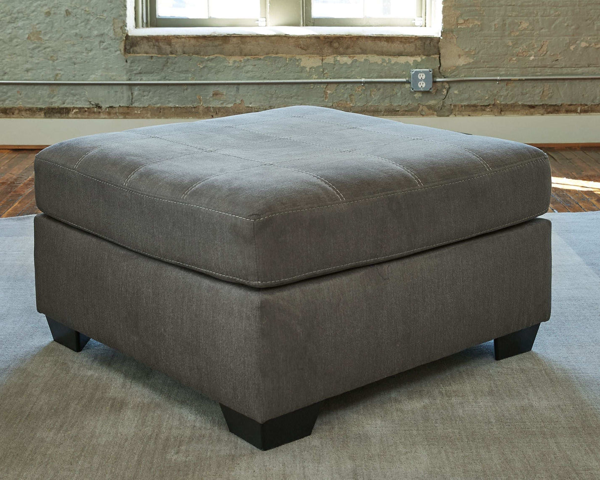 Pitkin - Oversized Accent Ottoman - Slate - Best Buy Furniture