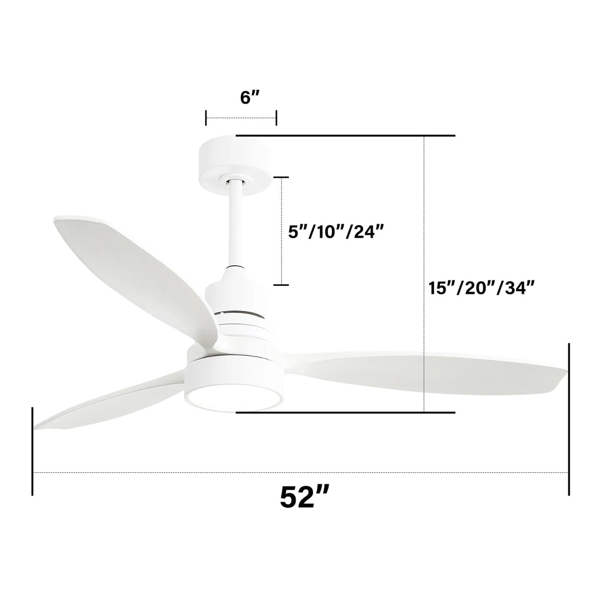 Ceiling Fan with Reversible DC Motor - view 2