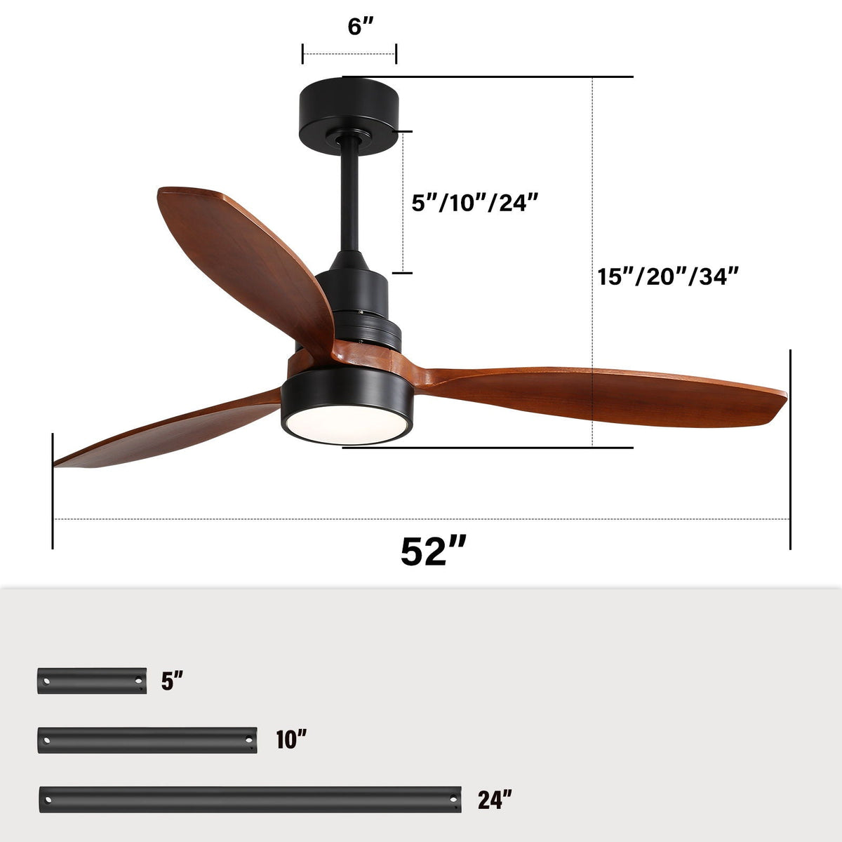 Ceiling Fan with Reversible DC Motor - view 4