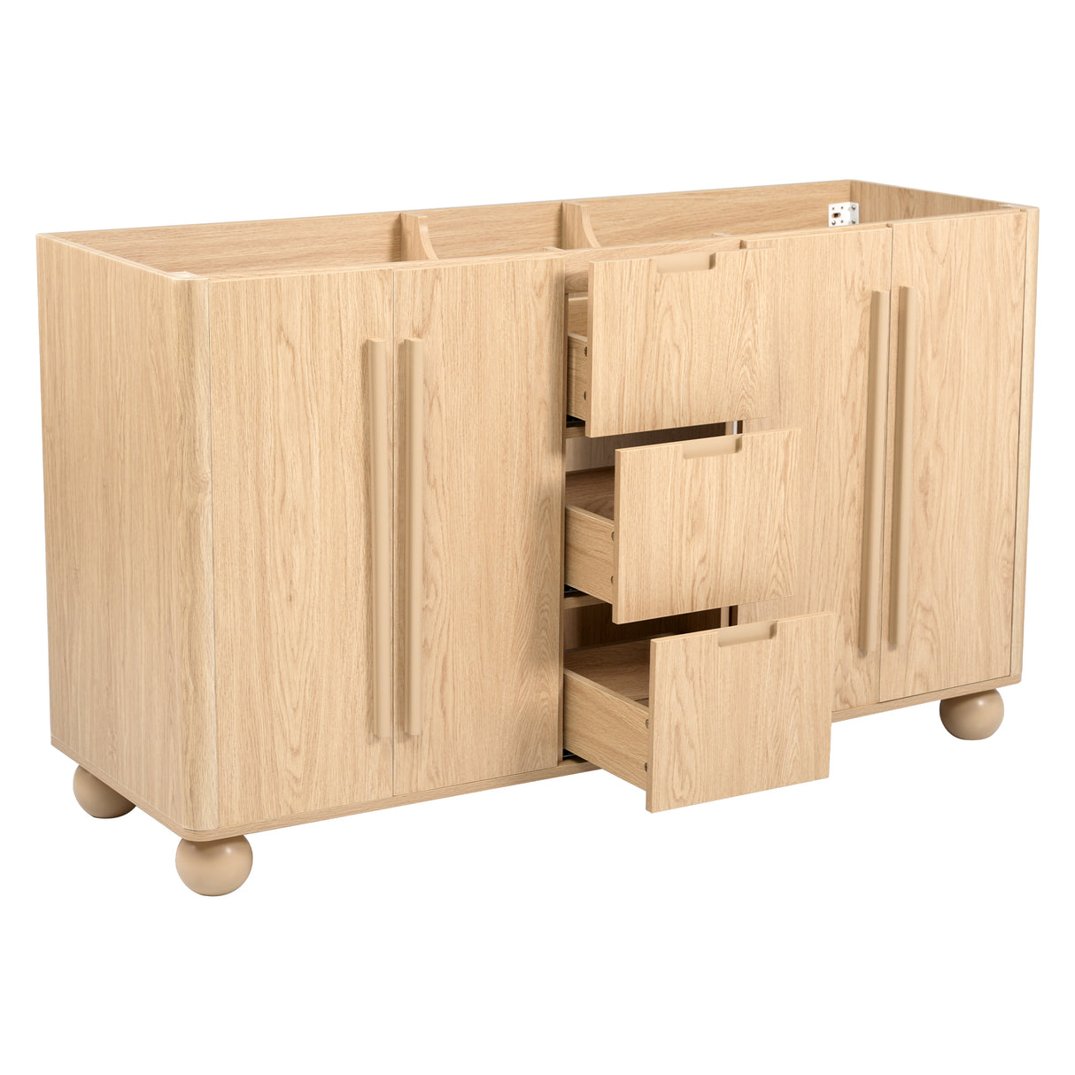 58.3" Bathroom Vanity Cabinet Only with Soft-Close Drawers