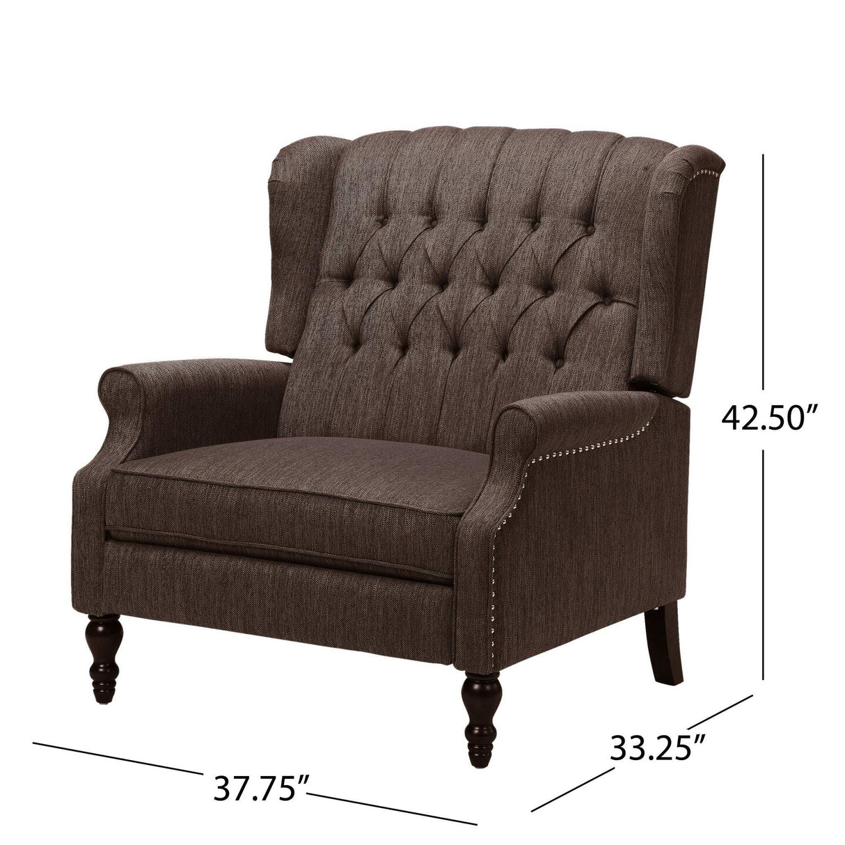 Dunham - Contemporary Fabric Tufted Oversized Pushback Recliner - Best Buy Furniture