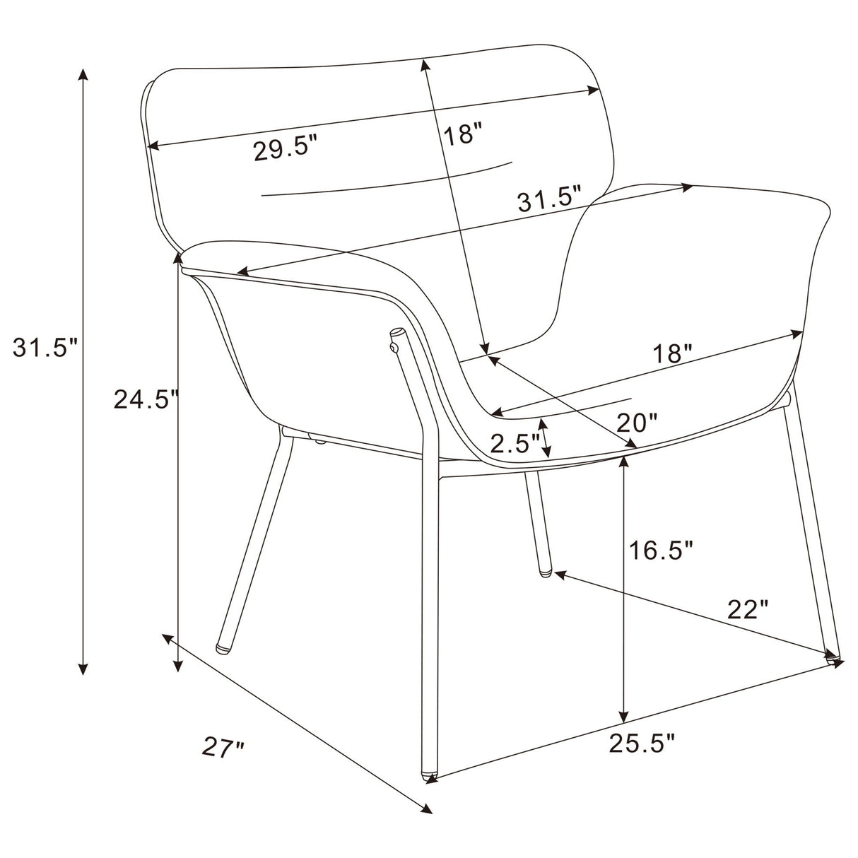 Davina - Arm Accent Chair