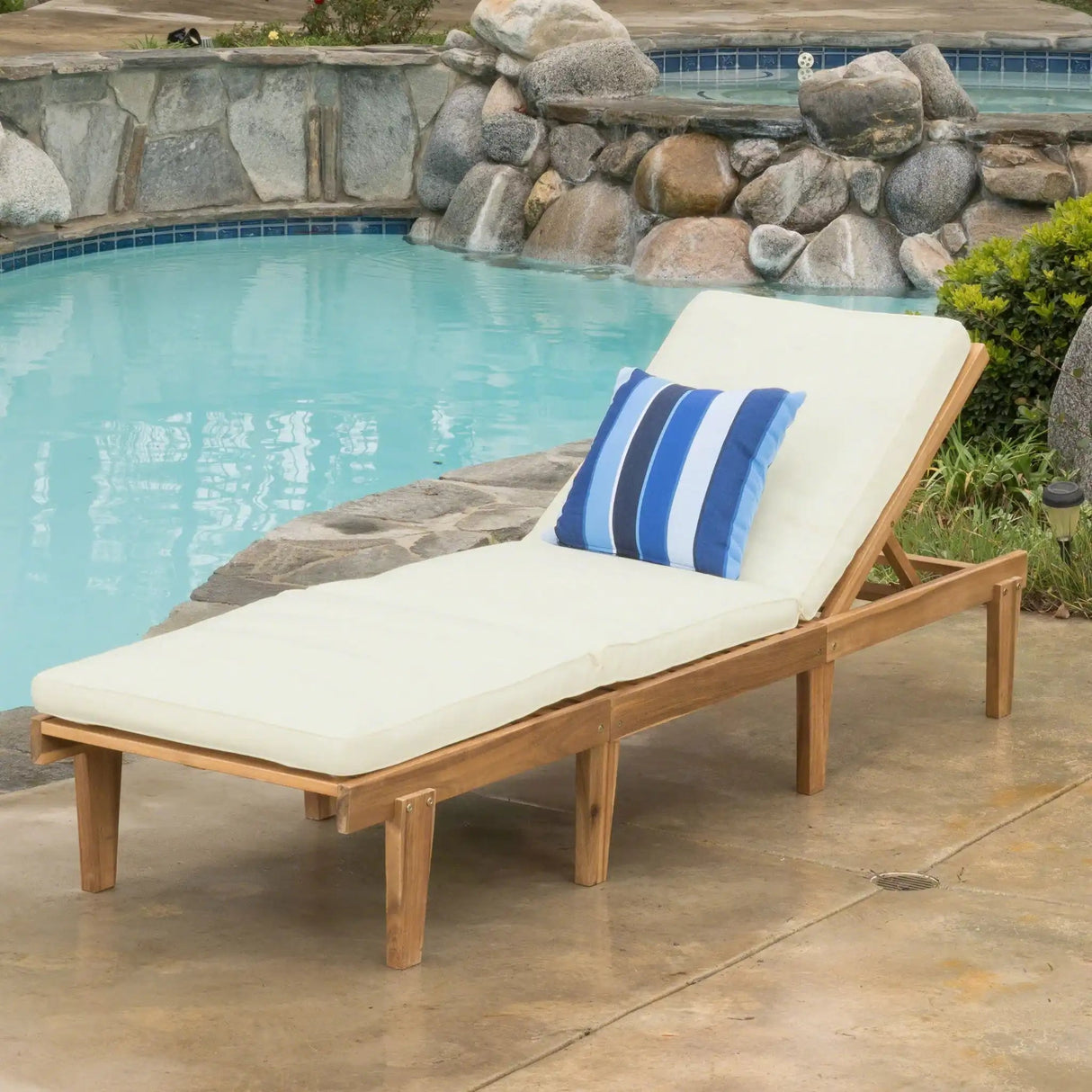 Ariana - Wood Chaise Lounge With Cushion - Best Buy Furniture