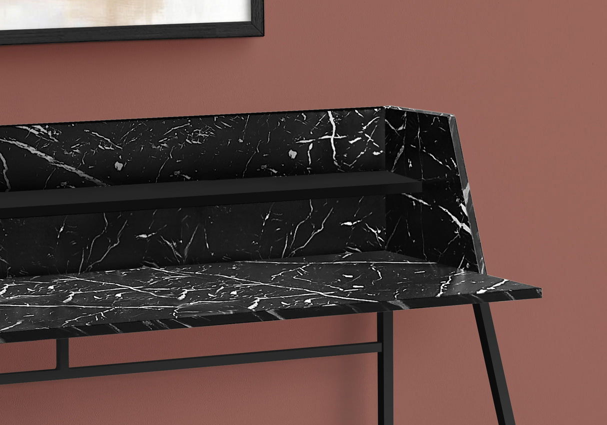 Computer Desk For Home Office, Laptop, Storage Shelves, Marble Look Contemporary & Modern - Best Buy Furniture