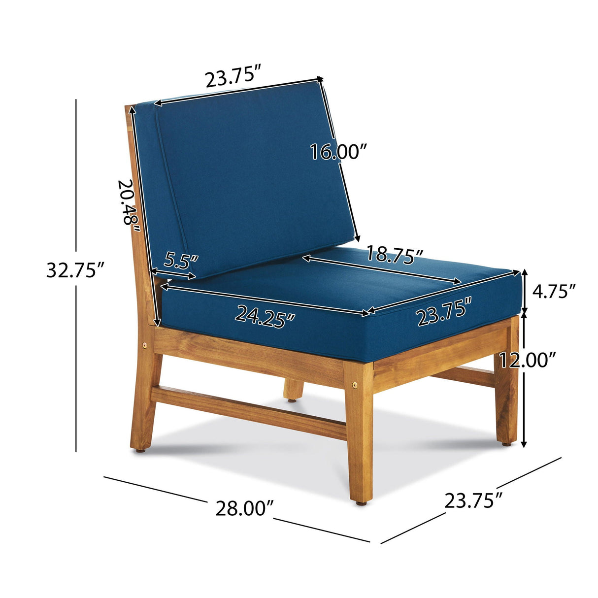 Perla - Armless Chair