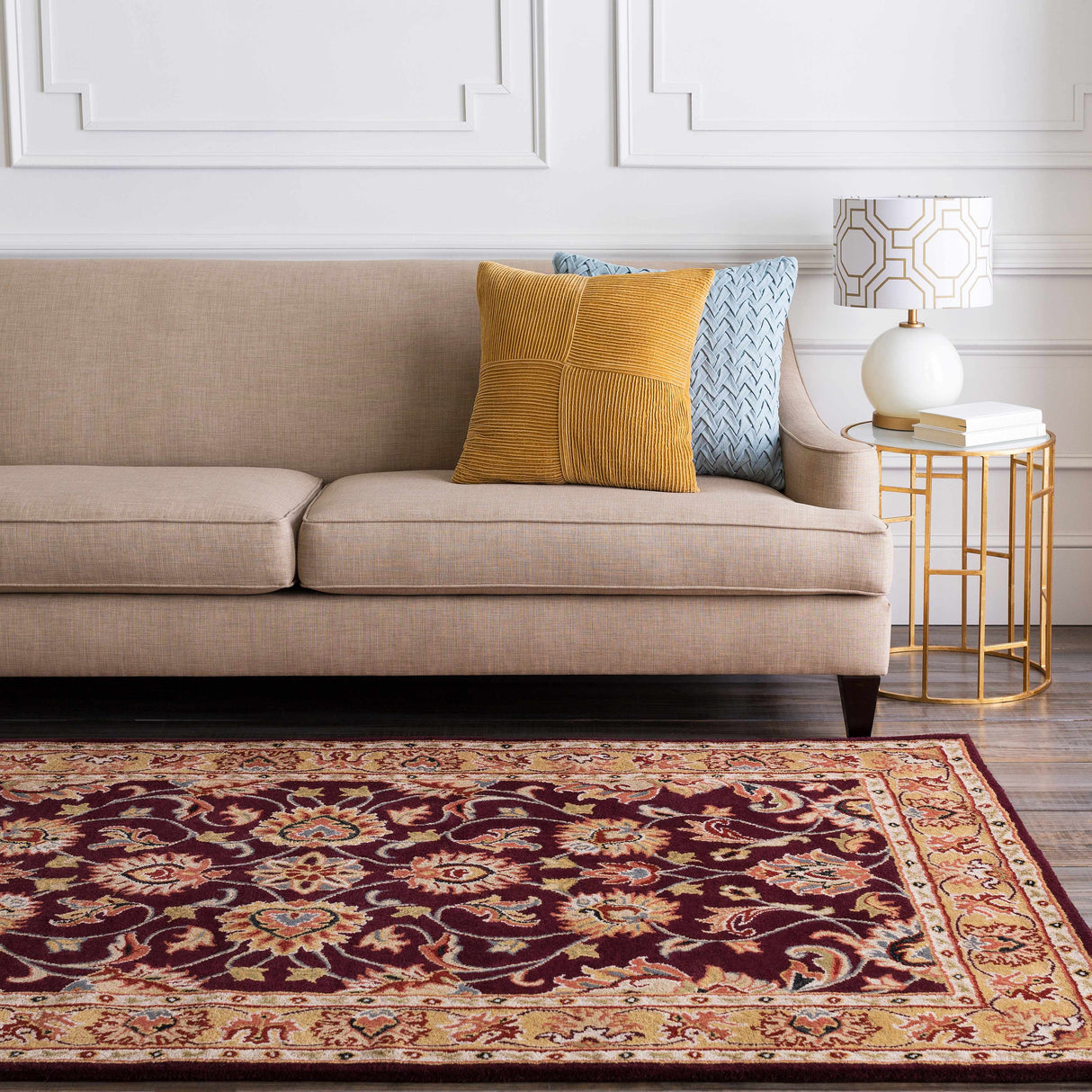 Cherryfield Burgundy 1024 Wool Area Rug