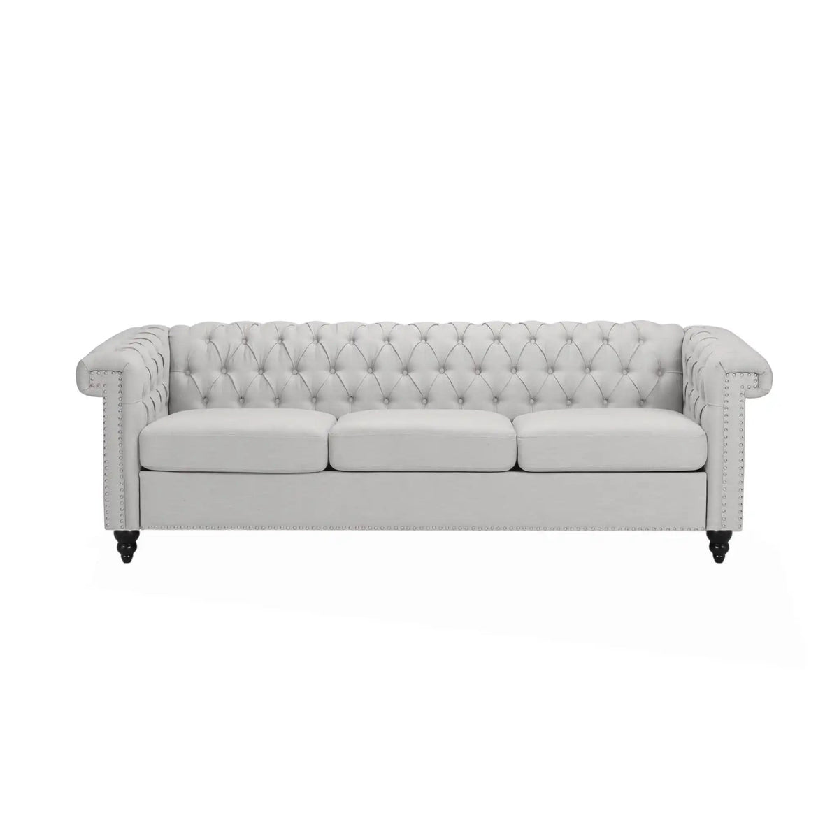 Chesterfield Style 3 Seater Sofa With Deep Button Tufting - Best Buy Furniture