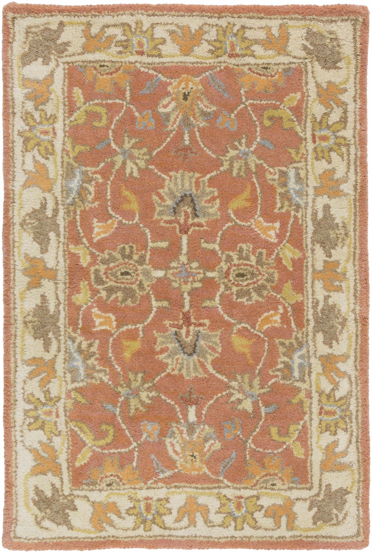 Caesar Hand Tufted Burnt Orange 1124 Wool Carpet