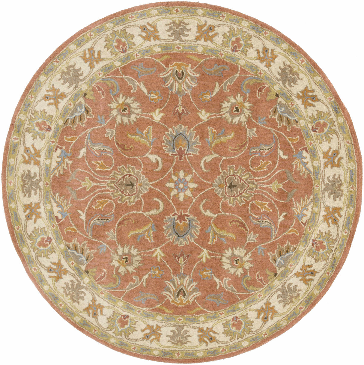 Caesar Hand Tufted Burnt Orange 1124 Wool Carpet
