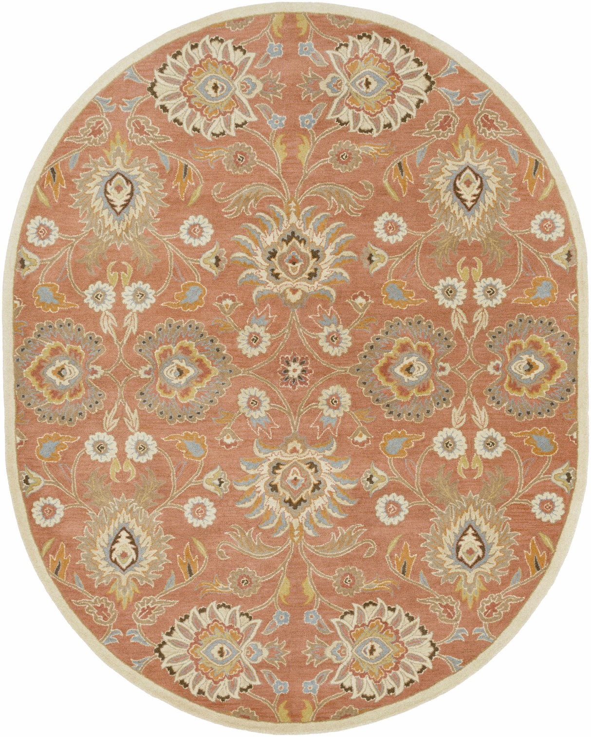Caesar Hand Tufted Burnt Orange 1124 Wool Carpet