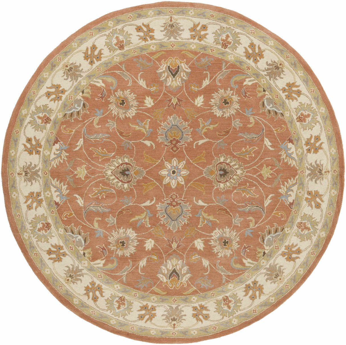 Caesar Hand Tufted Burnt Orange 1124 Wool Carpet