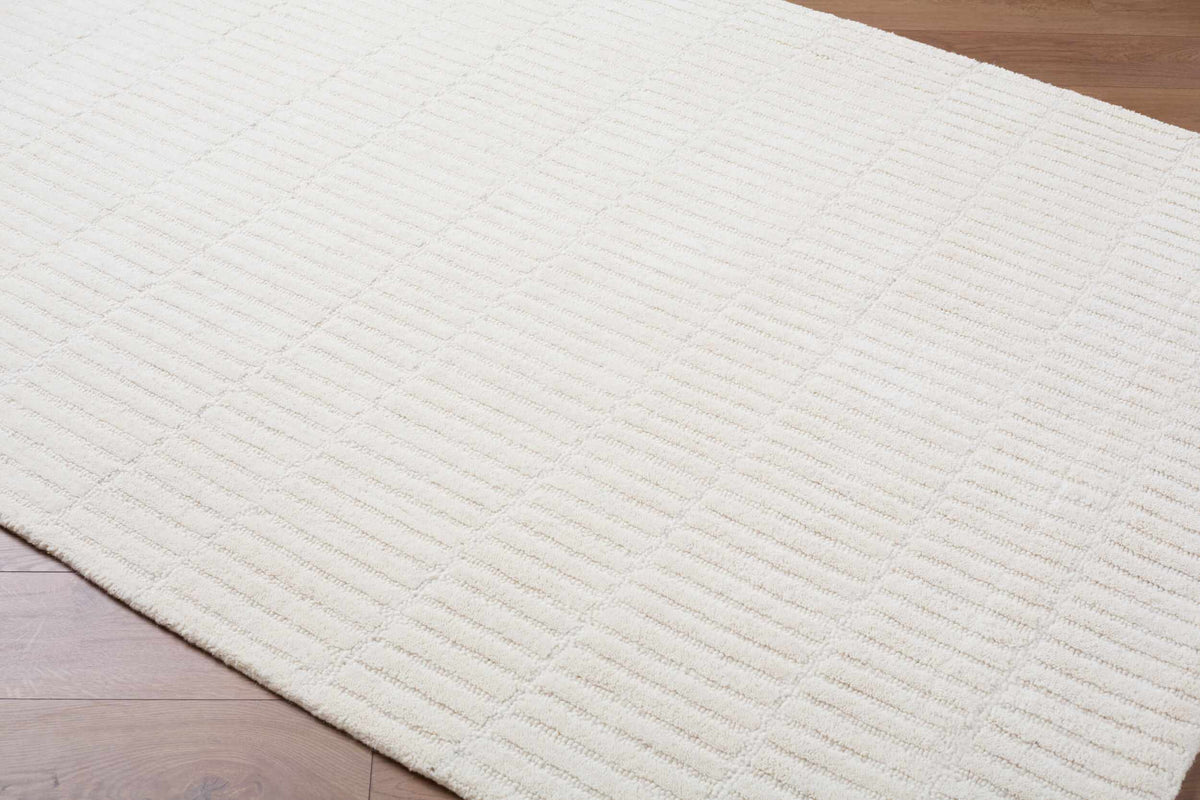 Finial Beige Wool Area Rug