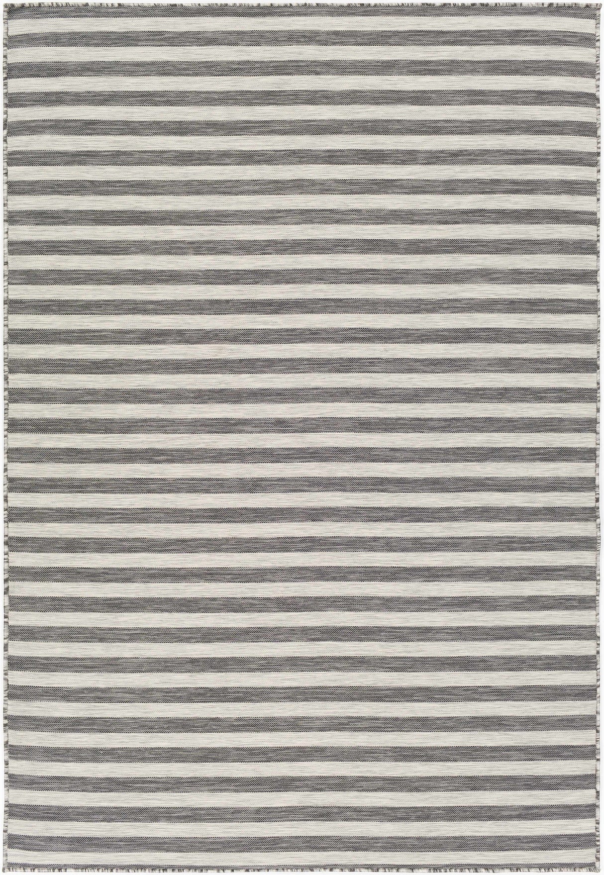 Bongaree Black&Gray Striped Flatweave Carpet - Clearance