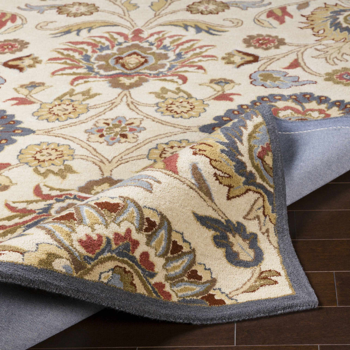 Conesus Hand Tufted Blue & Rust 1204 Area Rug - Clearance