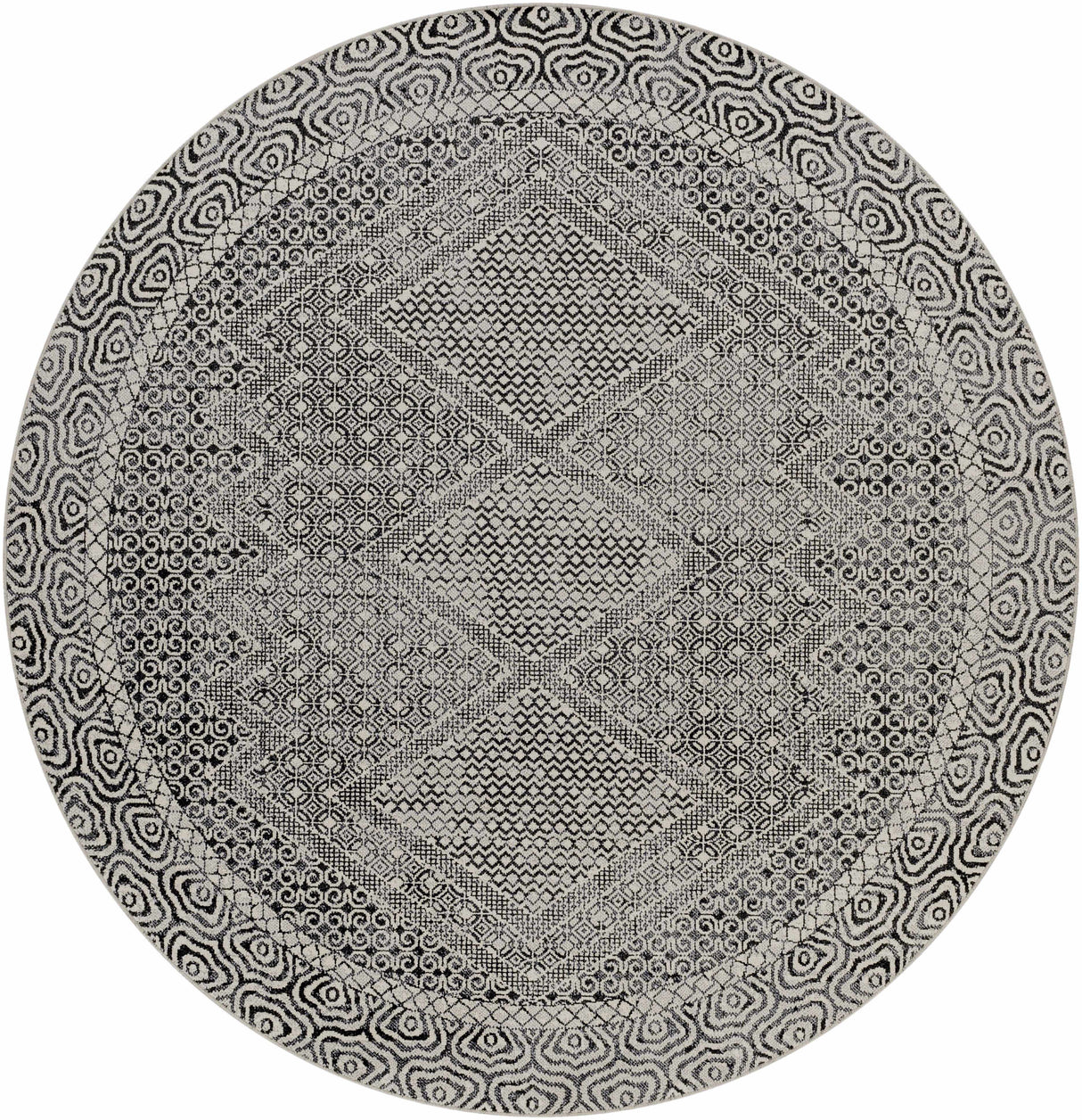 Coledale Black & White Washable Rug - Clearance