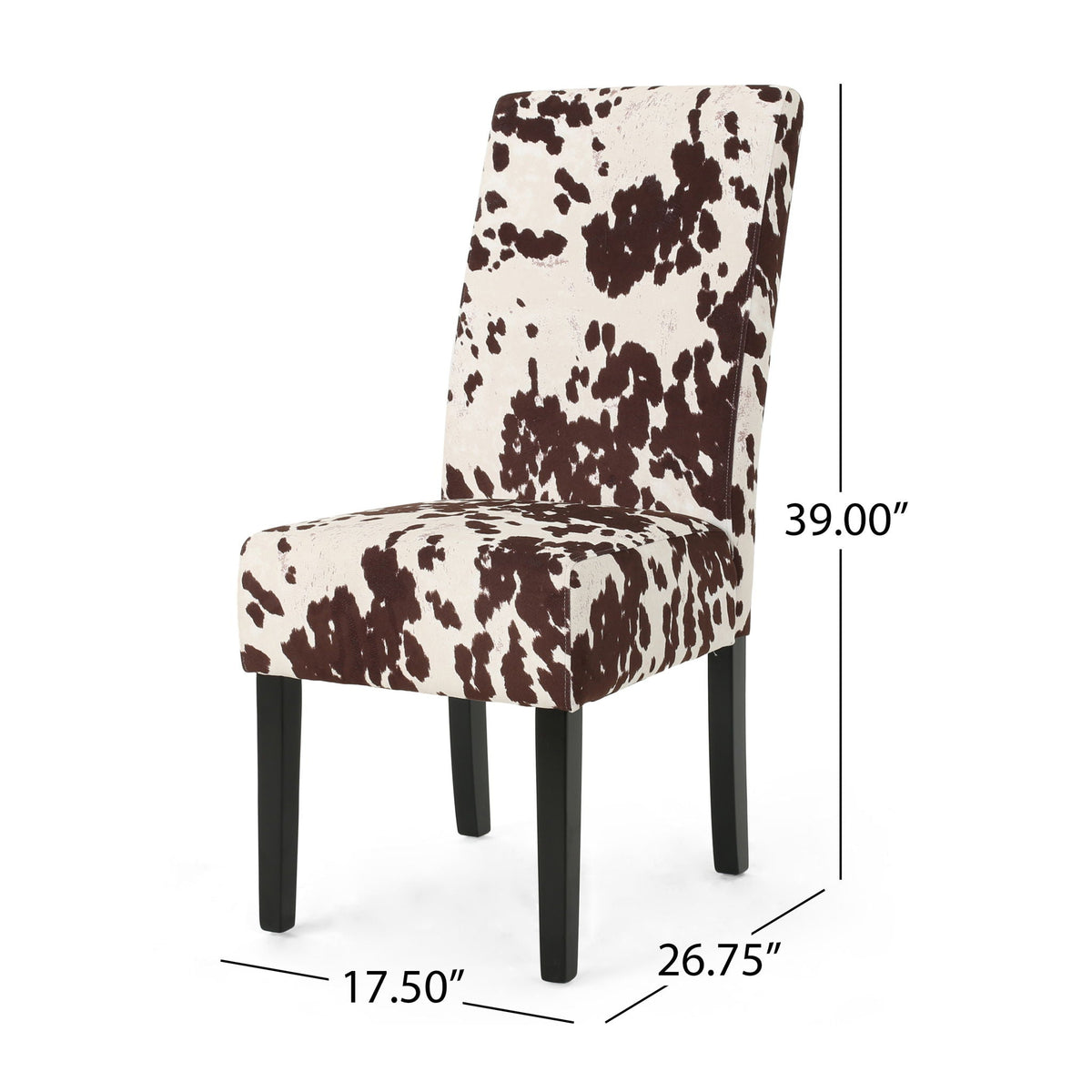 Contemporary Dining Chair Set of 2 with Rubberwood Legs - view 2