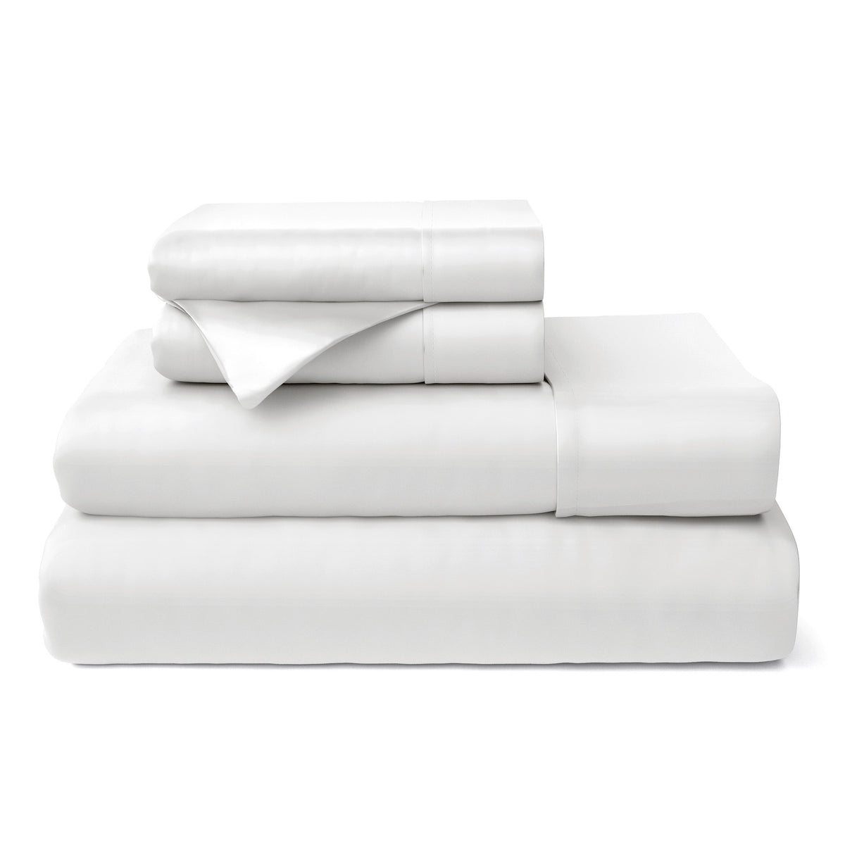 100% Bamboo Viscose Bed Sheet Set - Hypoallergenic & Cooling - White | Cosy House Collection