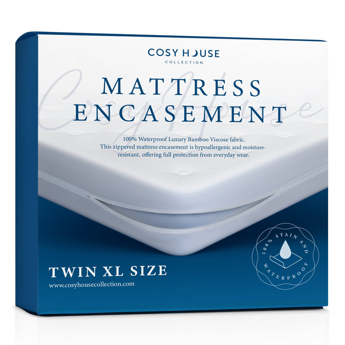 Luxury Zippered Mattress Encasement | Cosy House Collection