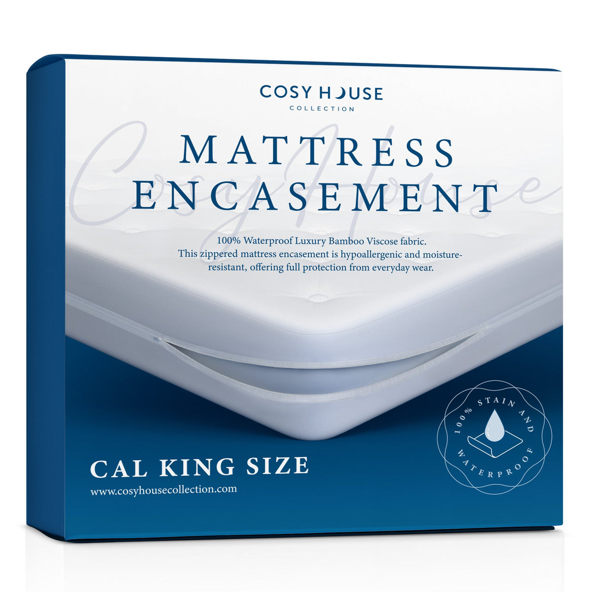 Luxury Zippered Mattress Encasement | Cosy House Collection
