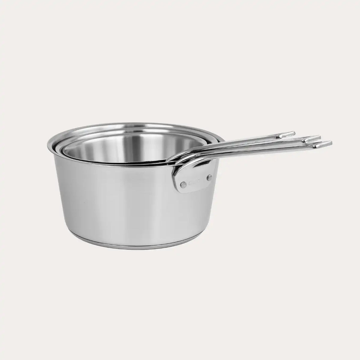 CRISTEL USA Set of 3 saucepans with glass lids - view 2
